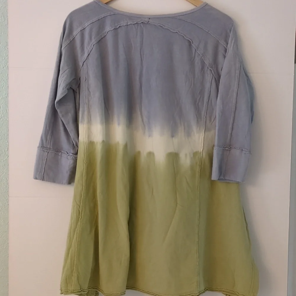 Caite V Neck Boho Embroidered 3/4 Sleeves Women's Johnny Was Style Tunic Top S - Picture 3 of 4